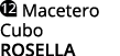  Macetero Cubo Rosella
