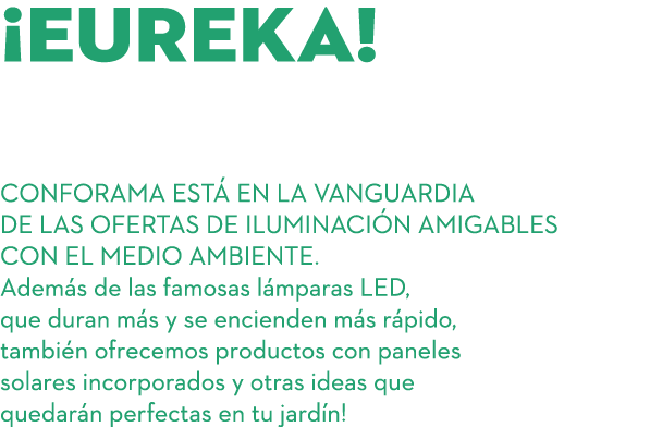 Eureka   Ideas sostenibles para iluminar tu casa  Conforama está en la vanguardia de las ofertas de iluminación amig   