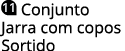  Conjunto Jarra com copos Sortido