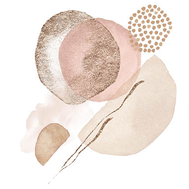 Arrangements  Blush, pink, ivory, beige watercolor Illustration and gold elements, on white background  Abstract modern print set  Logo  Wall art  Poster  Business card 