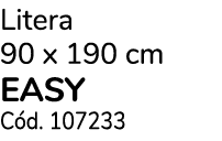 Litera 90 x 190 cm EASY C d. 107233
