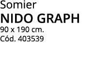 Somier NIDO GRAPH 90 x 190 cm  Cód  403539
