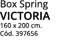 Box Spring victoria 160 x 200 cm  Cód  397656