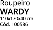 Roupeiro WARDY 110x170x40 cm Cód  100586