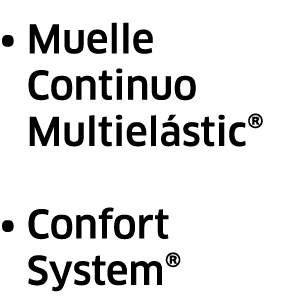 • Muelle Continuo Multiel stic® • Confort System®