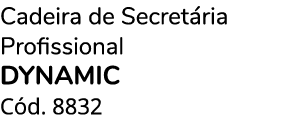 Cadeira de Secret ria Profissional DYNAMIC C d. 8832 