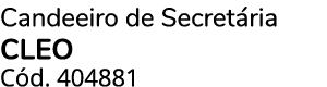 Candeeiro de Secret ria cleo C d. 404881