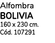 Alfombra BOLIVIA 160 x 230 cm. C d. 107291