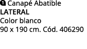 ￼ Canap Abatible Lateral Color blanco 90 x 190 cm. C d. 406290