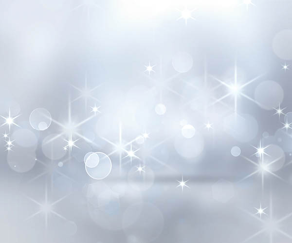 silver shining Christmas background with bokeh effect