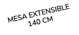mesa extensible 140 cm