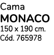 Cama monaco 150 x 190 cm  Cód  765978