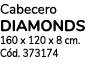 Cabecero DIAMONDS 160 x 120 x 8 cm  Cód  373174 