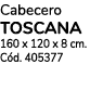 Cabecero TOSCANA 160 x 120 x 8 cm  Cód  405377 