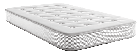 Mattress one single isolated on white background. 3d illustration. Comfort sleep, good dreams