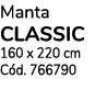 Manta CLASSIC 160 x 220 cm C d. 766790