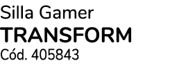 Silla Gamer TRANSFORM C d. 405843