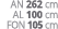 AN 262 cm AL 100 cm FON 105 cm