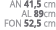 AN 41,5 cm AL 89cm FON 52,5 cm