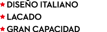 Diseño Italiano  Lacado  Gran Capacidad 