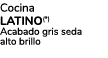 Cocina latino(*) Acabado gris seda alto brillo 