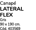 Canapé LATERAL FLEX Gris 90 x 190 cm  Cód  403569