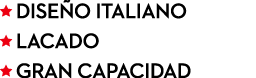  Diseño Italiano  Lacado  Gran Capacidad 