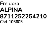 Freidora ALPINA 8711252254210 Cód  105605