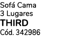 Sofá Cama 3 Lugares THIRD Cód  342986