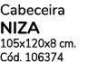 Cabeceira NIZA 105x120x8 cm  Cód  106374