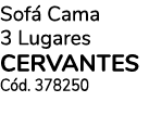 Sofá Cama 3 Lugares cervantes Cód  378250