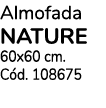 Almofada NATURE 60x60 cm. C d. 108675