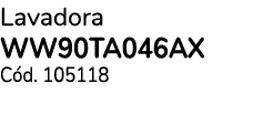 Lavadora WW90TA046AX C d. 105118