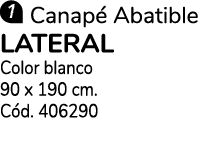 ￼ Canap Abatible Lateral Color blanco 90 x 190 cm. C d. 406290