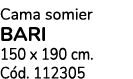 Cama somier bari 150 x 190 cm. C d. 112305
