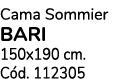 Cama Sommier bari 150x190 cm. C d. 112305