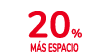 20% M s espacio