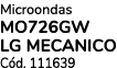 Microondas MO726GW LG MECANICO C d. 111639