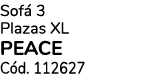 Sof 3 Plazas Xl Peace C d. 112627