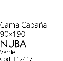 Cama Caba a 90x190 nuba Verde C d. 112417