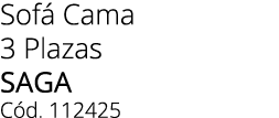 Sof Cama 3 Plazas saga C d. 112425