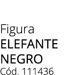 Figura Elefante Negro C d. 111436