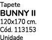 Tapete BUNNY II 120x170 cm. C d. 113153 Unidade