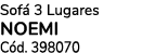 Sof 3 Lugares NOEMI C d. 398070
