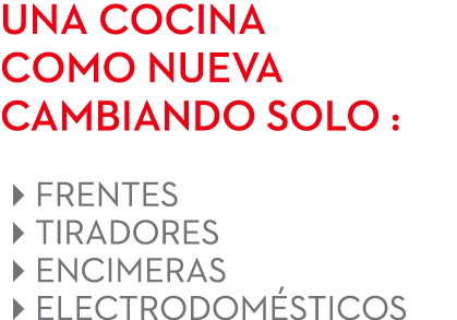 Una cocina como nueva cambiando solo : frentes tiradores encimeras electrodom sticos