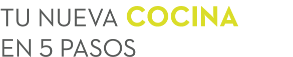 Tu nueva cocina en 5 pasos