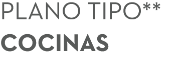 Plano tipo** Cocinas 
