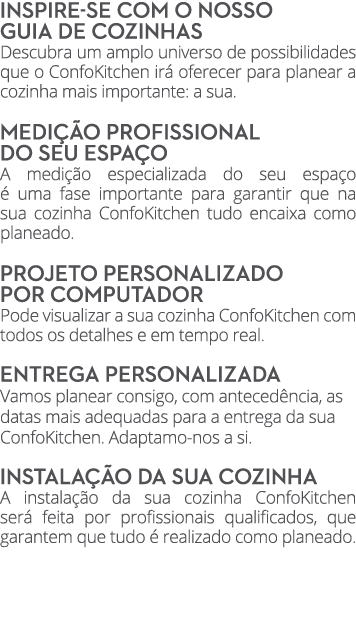 Inspire se com o nosso guia de cozinhas Descubra um amplo universo de possibilidades que o ConfoKitchen ir oferecer ...