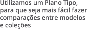 Utilizamos um Plano Tipo, para que seja mais f cil fazer compara es entre modelos e cole  es