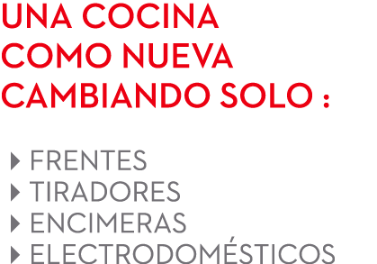 Una cocina como nueva cambiando solo : frentes tiradores encimeras electrodom sticos